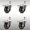 Service Caster 4 Inch SS High Temp Glass Filled Nylon 10mm Stem Caster Set Total Lock Brake SCC-SSTSTTL20S414-GFNSHT-M1015-4 - alternate 1